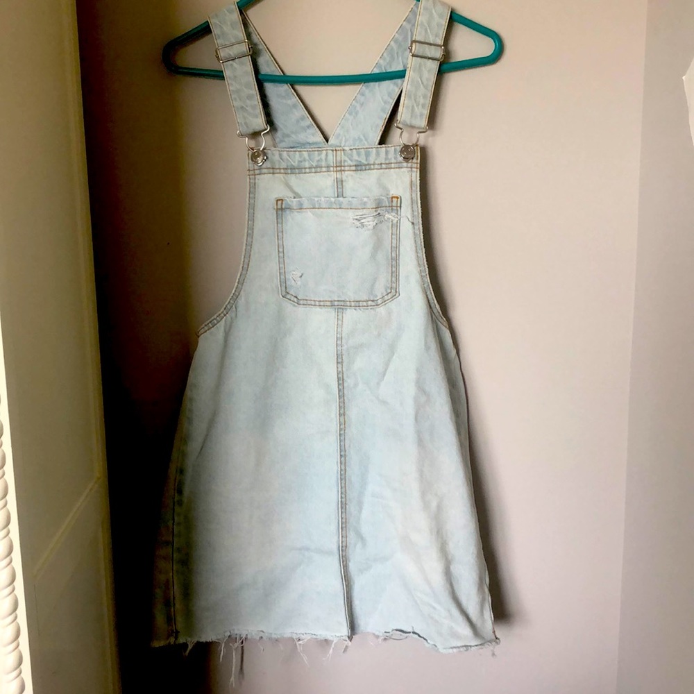 Mini Distressed Denim Jumper